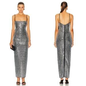 RETROFETE Kyree Crystal Embellished Knit Bodycon Maxi Dress Size Small